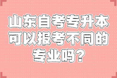 山东自考专升本可以报考不同的专业吗?